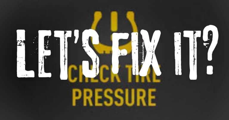 How To Fix Tire Pressure Sensor Fault? 
